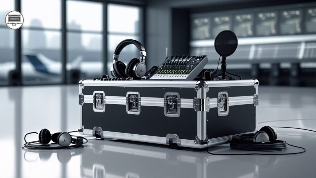 Flight case protecting industrial equipment